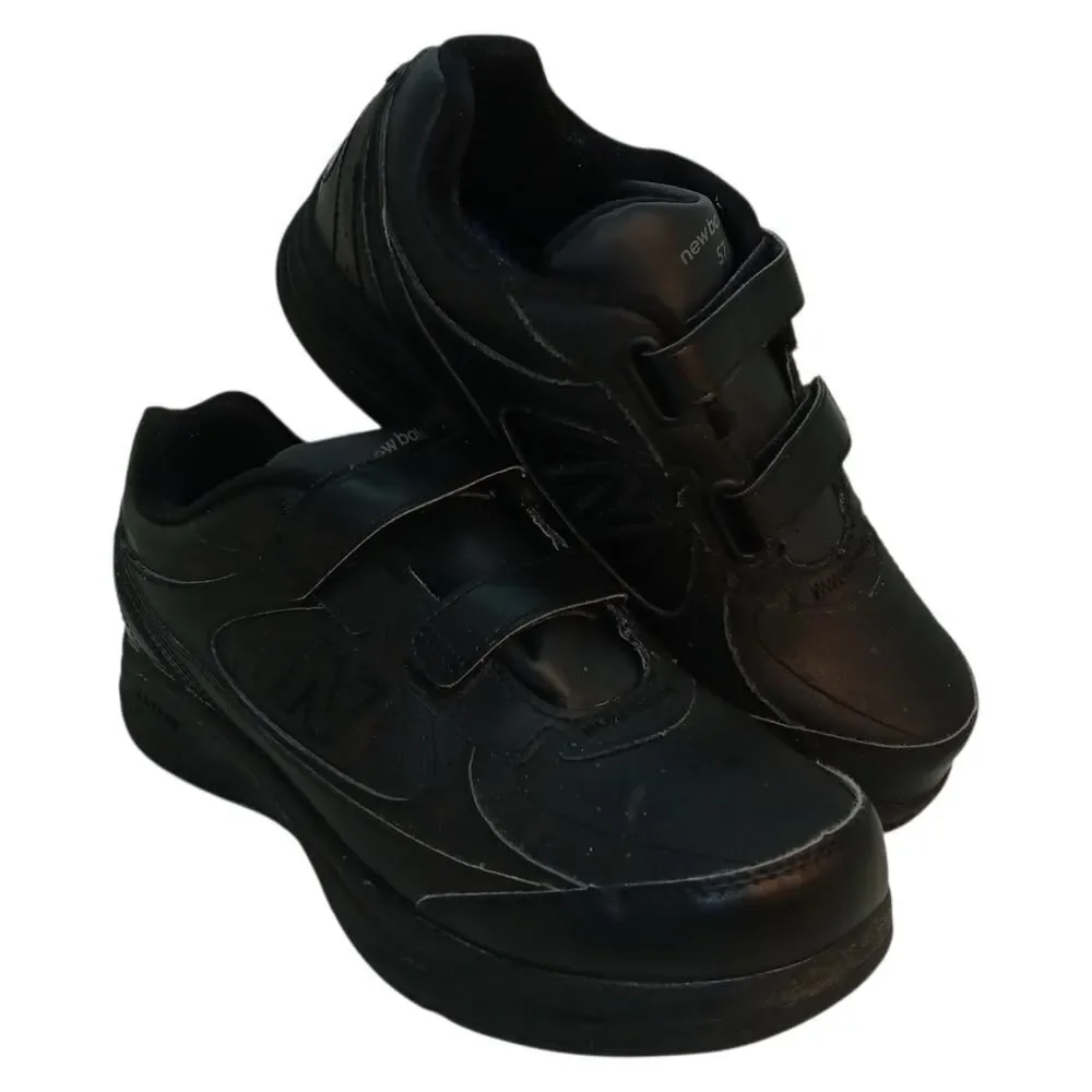 New Balance 577 Boys Triple Black Easy Close Sneakers - Size 5D